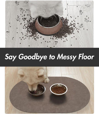 Absorbent Dog Food Mat-Cat Dog Mat for Food and Water Bowl, Quick Dry Pet Food Mat, No Stains Dog Feeding mat, Dog Accessories Pet Supplies Mat-Dog Water Bowl Mat for Messy Drinkers