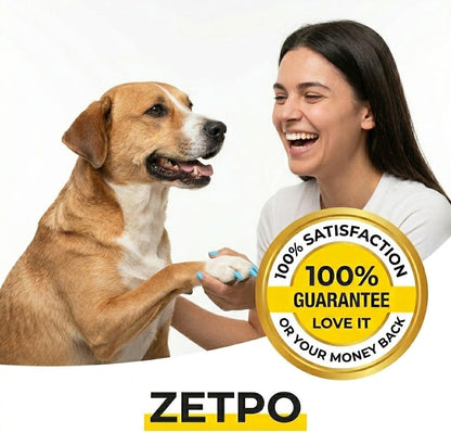 zetpo Dog Nail Caps & Claw Caps (100 pcs) - Anti Slip Dog Toe Grips & Covers for Hard Floors - Instant Traction & Mobility Support for Senior Dogs - Stops Scratches & Reduces Floor Noise (XL)