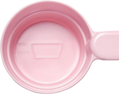 Joyinjojo Dog Food Scoop 1 Cup 1/2 Cup - Melamine Dog Food Measuring Cup, Pet Food Scoop for Dog Cat...Comfortable Long Handle for Easy to Scoop Food