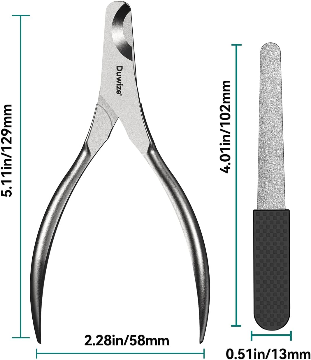Dog Nail Clippers - All Steel Material, 1.22-Inch Large Opening, Built-in Spring, No Fur Pinch, for Medium to Large Dogs and Cats, Professional Pet Nail Trimmers, With Free Nail File (Polished)