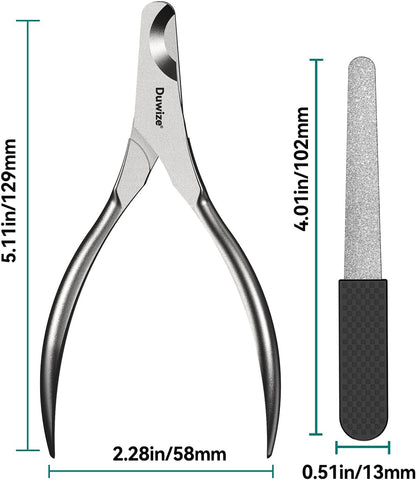 Dog Nail Clippers - All Steel Material, 1.22-Inch Large Opening, Built-in Spring, No Fur Pinch, for Medium to Large Dogs and Cats, Professional Pet Nail Trimmers, With Free Nail File (Polished)