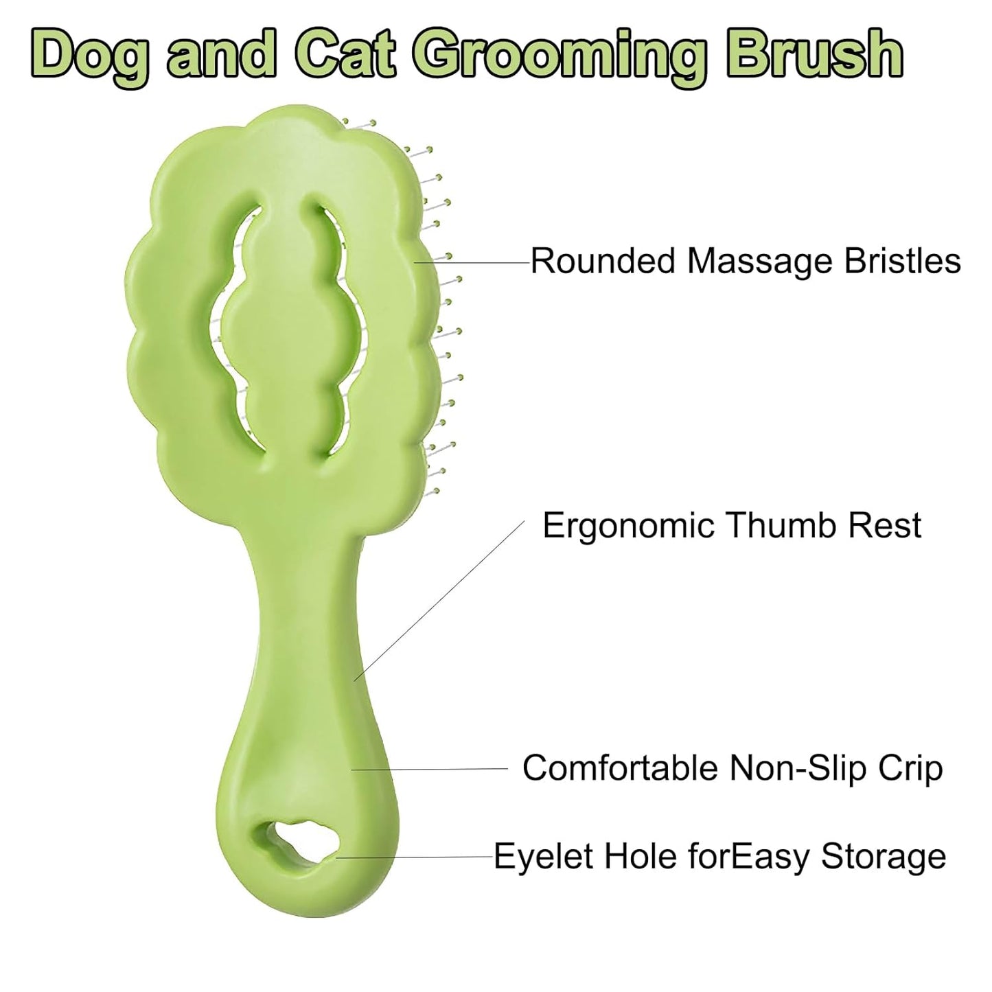 Cloud Shape Small Dog Grooming Brush - Soft Pin Brush for Gentle Detangling & Massage Puppy Hair Comb for Maltese, Shih Tzus, Yorkies, and Puppies, Pink