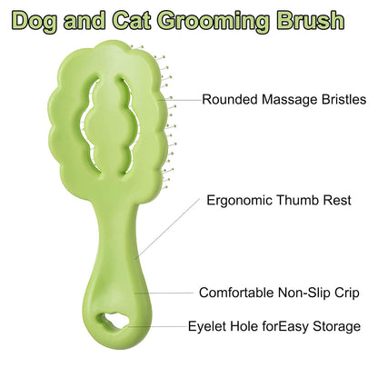 Cloud Shape Small Dog Grooming Brush - Soft Pin Brush for Gentle Detangling & Massage Puppy Hair Comb for Maltese, Shih Tzus, Yorkies, and Puppies, Pink