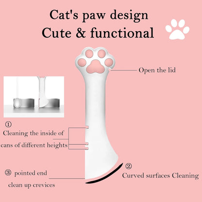Pet Can Opener & 3 Pcs Cat Food Can Lids | Universal BPA Free Silicone Covers & Multi-Function Wet Food Spoon for Cat and Dog Food(Dark Blue)