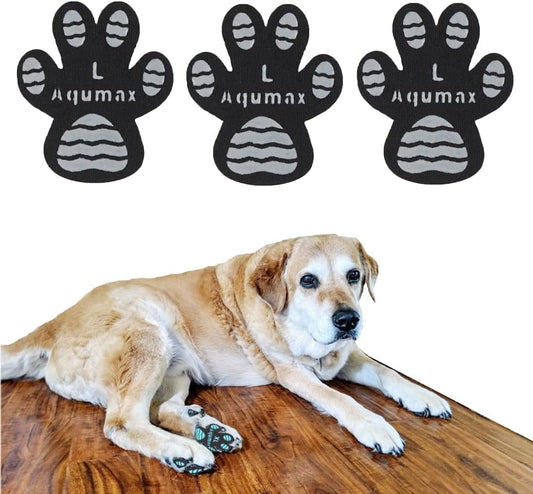 Dog Paw Protector Non-Slip Gripper Traction Pads,Walk Assistant for Senior Dogs,Foot Stickers for Hardwood Floors,Dog Shoes Booties Socks Replacement,6 Sets (24 pcs) XXL Black
