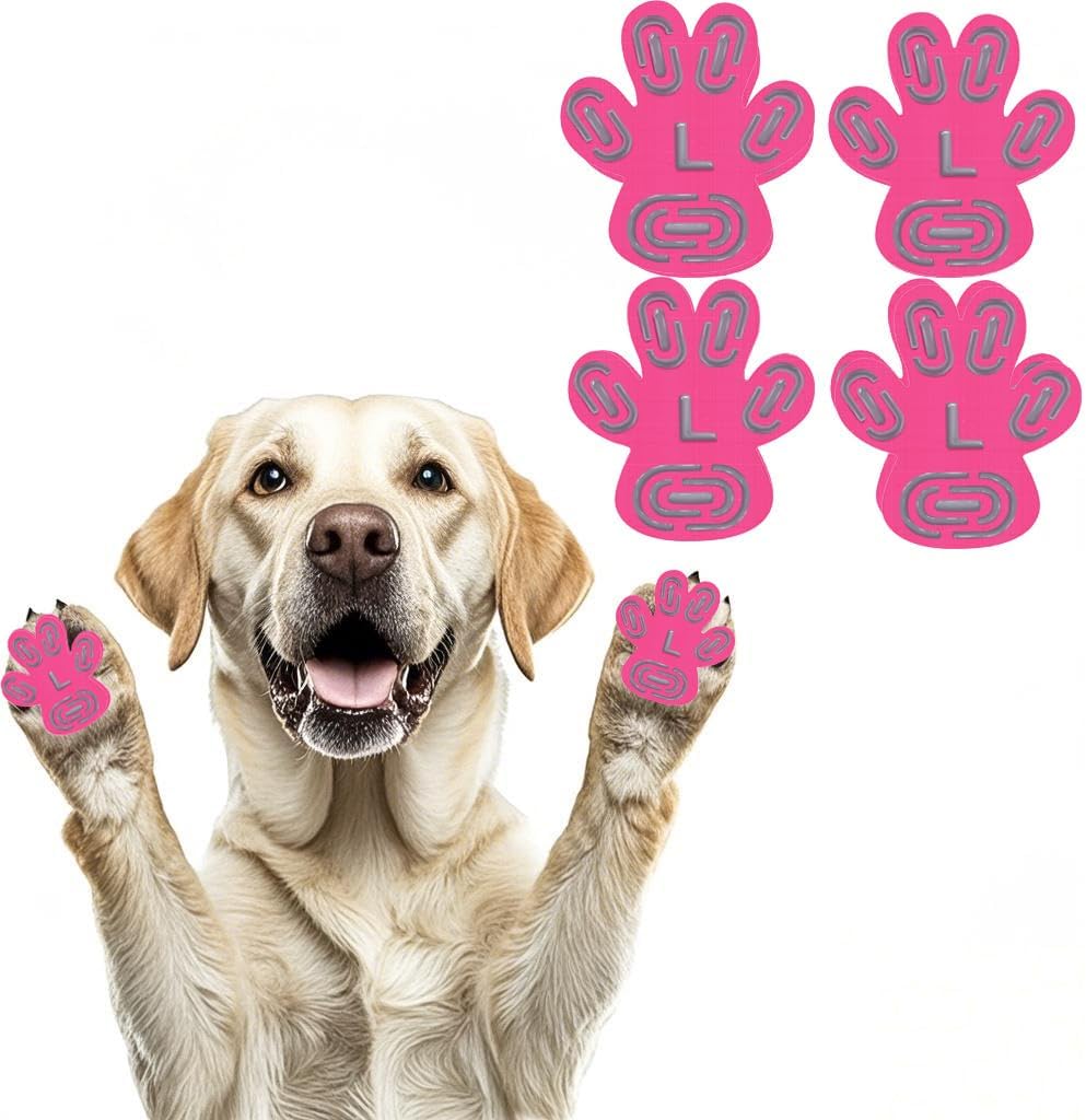 24pcs Paw Pads for Dogs Traction – Self Adhesive Paw Grips for Senior Dogs, Anti-Slip Disposable Paw Protector Pads for Hardwood Floors, Comfortable & Secure Fit (Black, XL)