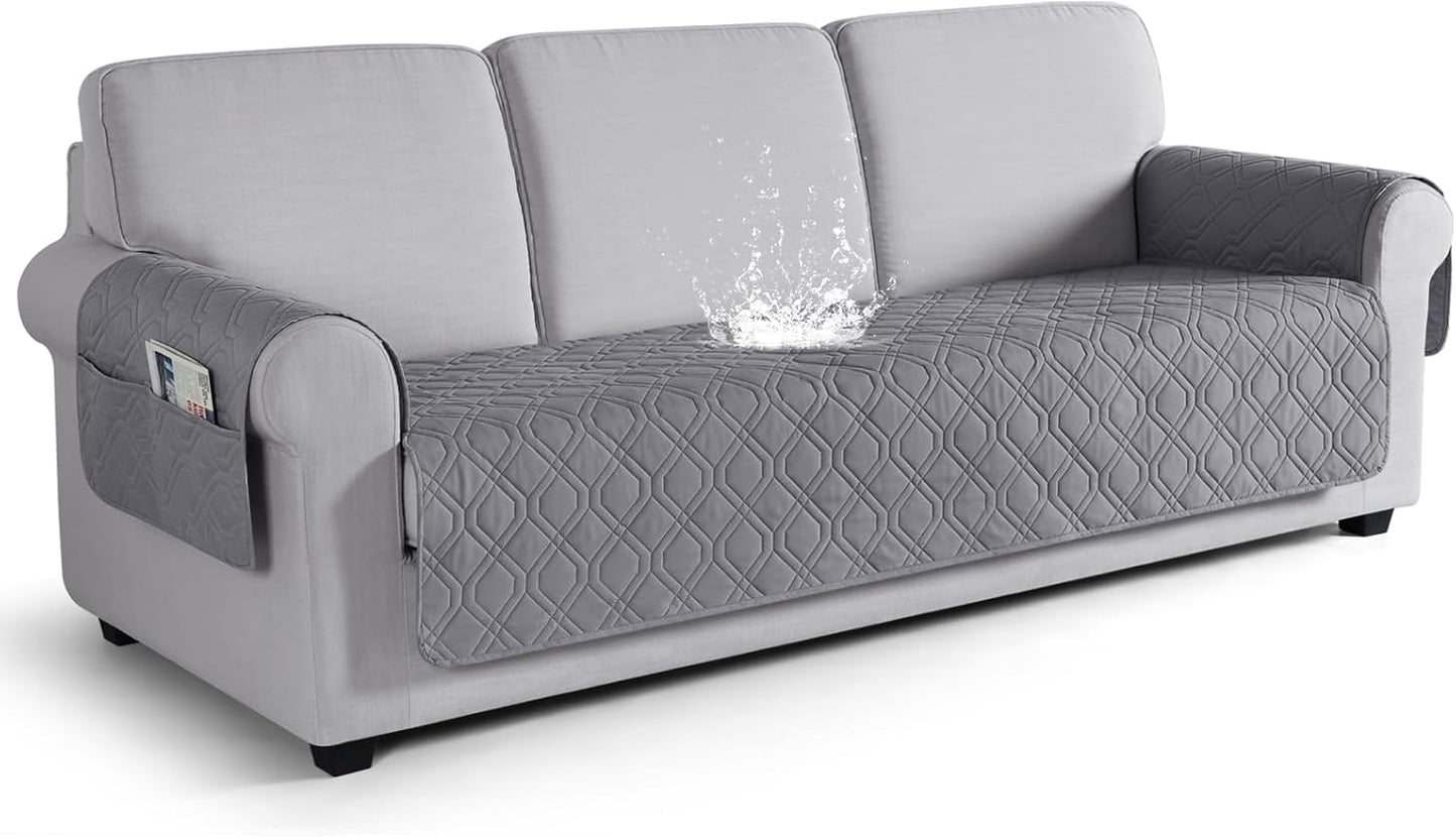 VANSOFY Couch Cover, Waterproof Sofa Covers Washable Slipcover Furniture Protector Couch Seat Covers Non-Slip Couch Cover for Dogs, Pets(Sofa, Dark Gray)
