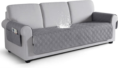VANSOFY Couch Cover, Waterproof Sofa Covers Washable Slipcover Furniture Protector Couch Seat Covers Non-Slip Couch Cover for Dogs, Pets(Sofa, Dark Gray)