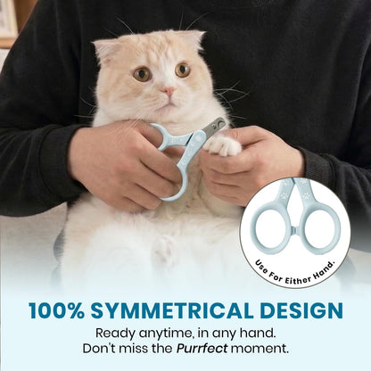 Necoichi Purrcision Feline Nail Clipper | Lever Principle Cat Nail Clipper | Butter-Smooth Cuts | Made in Japan, Seki Swordsmith Craftsman | Stainless Steel Cat Claw Trimmer for Indoor Cats (White)