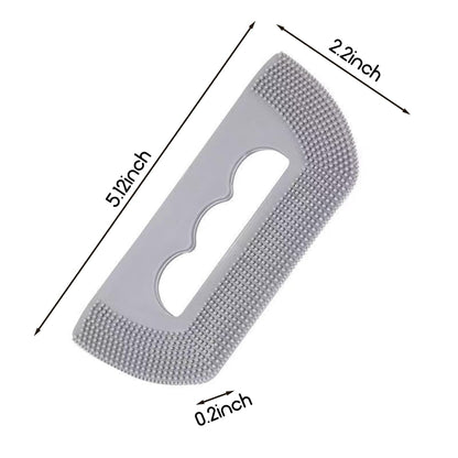 1 Pcs Gray Soft Rubber Pet Hair Remover Reusable Dog Cat Hair Cleaning Brush for Furniture Couch and Carpet