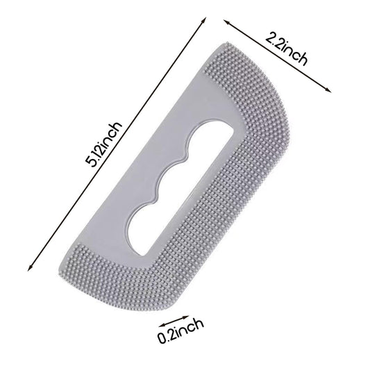 1 Pcs Gray Soft Rubber Pet Hair Remover Reusable Dog Cat Hair Cleaning Brush for Furniture Couch and Carpet