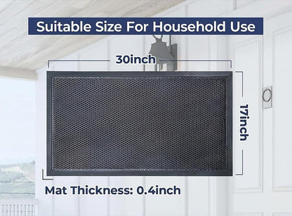 Muddy Mat® Meshy Mat™ Door Mat Heavy-Duty Quick-Dry Floor Mat, Sand & Dirt Trapper for Indoor & Outdoor, Ideal for Entrance, Mudrooms,Patios & Garages,Low-Profile,Non-Slip,Washable– Black 17"x30"x0.4"