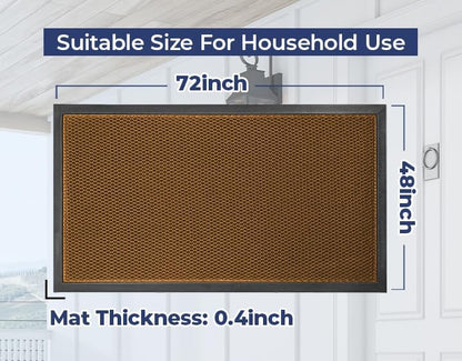 Muddy Mat® Meshy Mat™ Door Mat Heavy-Duty Quick-Dry Floor Mat, Sand & Dirt Trapper for Indoor & Outdoor, Ideal for Entrance, Mudrooms,Patios & Garages,Low-Profile,Non-Slip,Washable– Black 17"x30"x0.4"