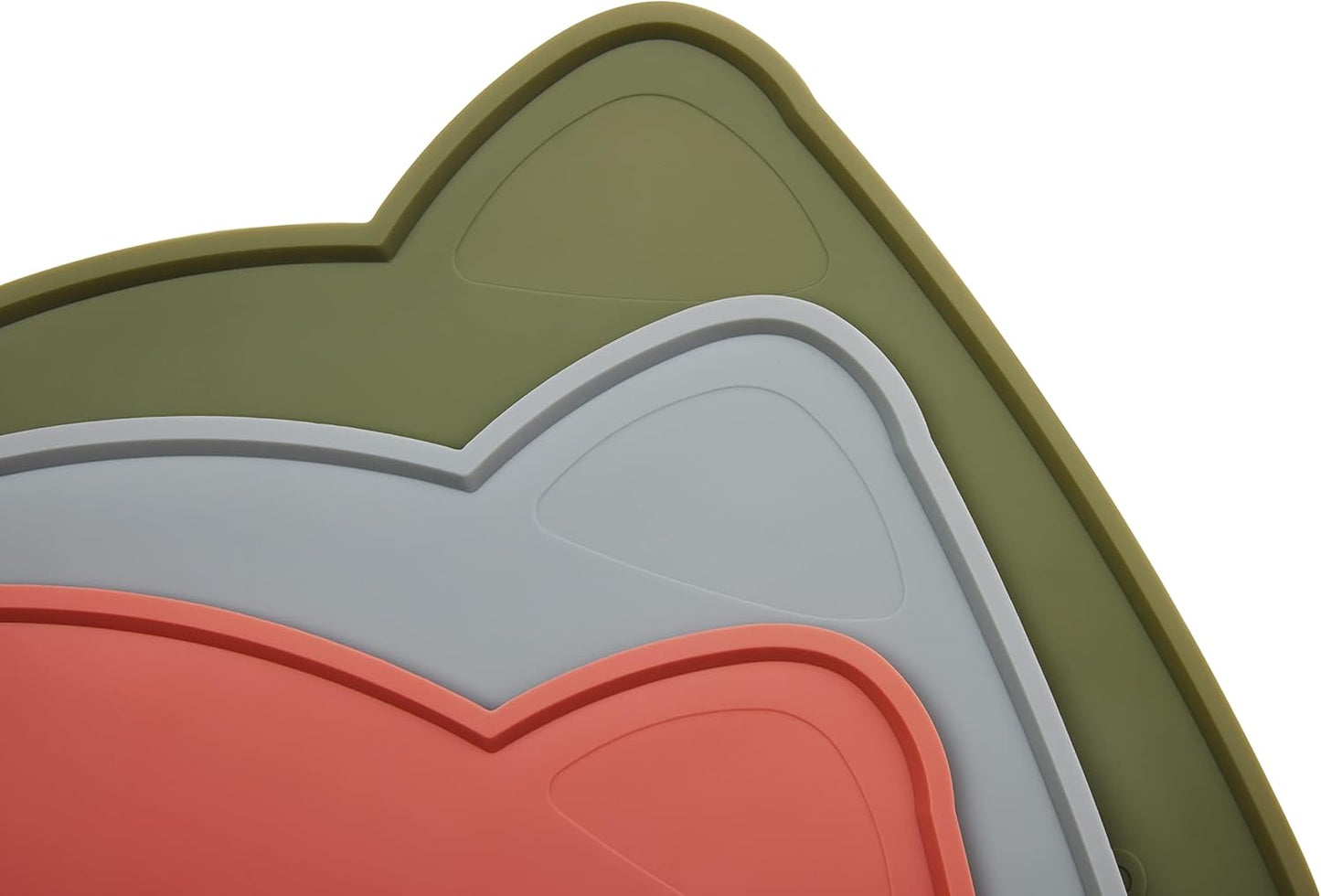 OHMO - Cat Food Mat, Silicone Pet Feeding Mat for Floor Non-Skid Waterproof Dog Water Bowl Tray, Easy to Clean Pet Placemat (Erythrinus, 18 * 9.8'')