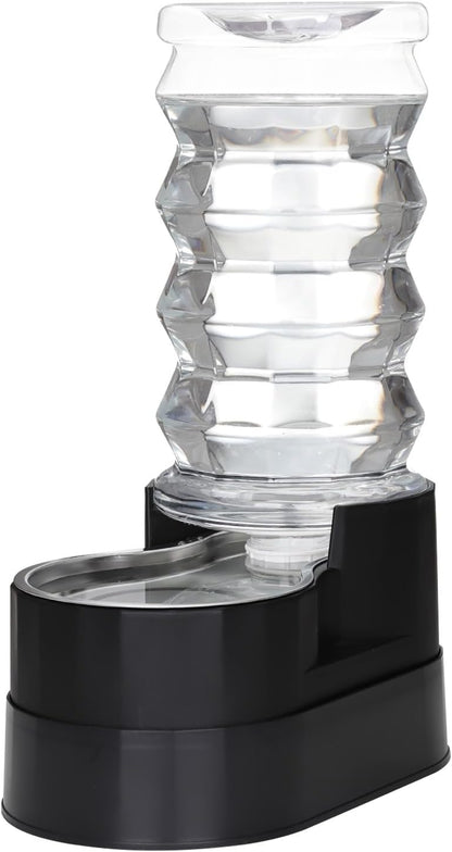 RIZZARI 8L Elevated Pet Water Dispenser – Stainless Steel Gravity Waterer with Auto-Refill Design for Medium and Large Dogs & Senior Pets -Comfortable Drinking Height for Living Rooms,Multi-Pet Homes