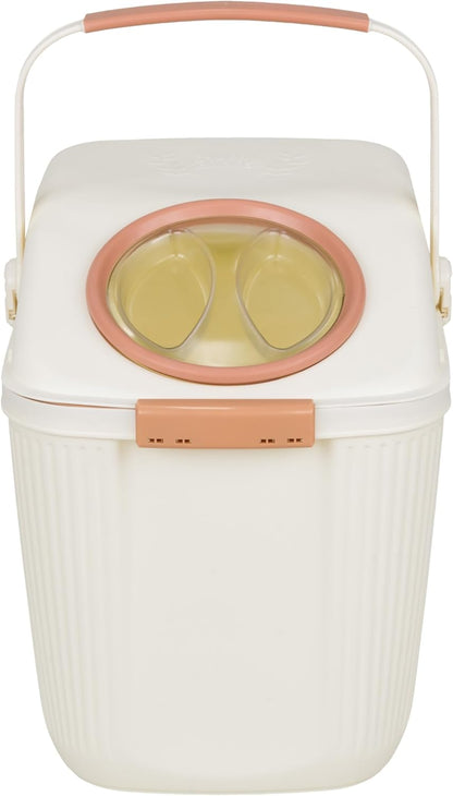 Harry Barker Lightweight Airtight Pet Food Storage Container, Eco-Friendly Recycled Plastic with Easy-Access Lid, Holds up to 25 lb Dry Dog or Cat Food