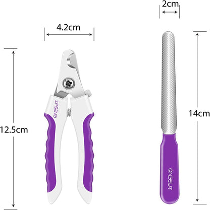 4.7" Small Dog & Cat Nail Clipper Stainless Steel Cat Claw Trimmers for Rabbits, Guinea Pigs, Birds, Puppies, Kittens and Small Animals Pet Nail Clipper for Professional and Home Use (Pink)