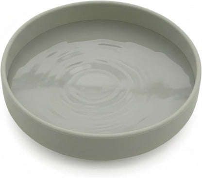 Should We Go? Dog Water Bowl - The Perfect Dish No-Spill, Less Mess Non-Tippable Water & Food Bowl, Pure Silicone with Suction Cup Fits 5 Cups 7.5" Across x 2.25" Tall, Ideal for All Pets, Medium-Sage