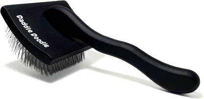 Dog Slicker Brush - Grooming Designed for All Poodles and Doodle Mixes – Fluff, Style, Detangle, and Demat – Ergonomic Handle Design – Angled Brush Pins that are Safe and Effective