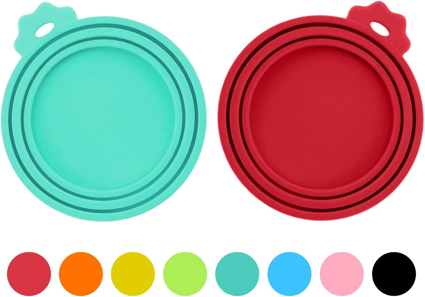 2 Pack Pet Food Can Covers, Silicone Universal Can Lids for Dog & Cat Food, BPA Free, One Fit Most Standard Size Food Cans Green/Blue