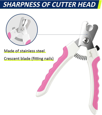 WePet Dog Nail Clippers U10.1, Dog Nail Trimmer Large Breed with Quick Sensor, Razor Sharp Blade Professional Pet Nail Clipper with Safety Guard and Nail File, Pale Turquoise