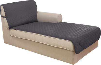 U-NICE HOME Reversible Sofa Cover Washable Couch Cover for Dogs Friendly with Elastic Straps Water Repellent Furniture Protector for 3 Cushion Couch (Sofa, Coffee/Beige) - Colors B