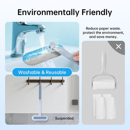 Multifunctional Pet Hair Remover Tool for Furniture, Reusable Washable Dog and Cat Hair Lint Removal Brush, 4 in 1 17.3Inch Extendable, Adjustable Lint Brush