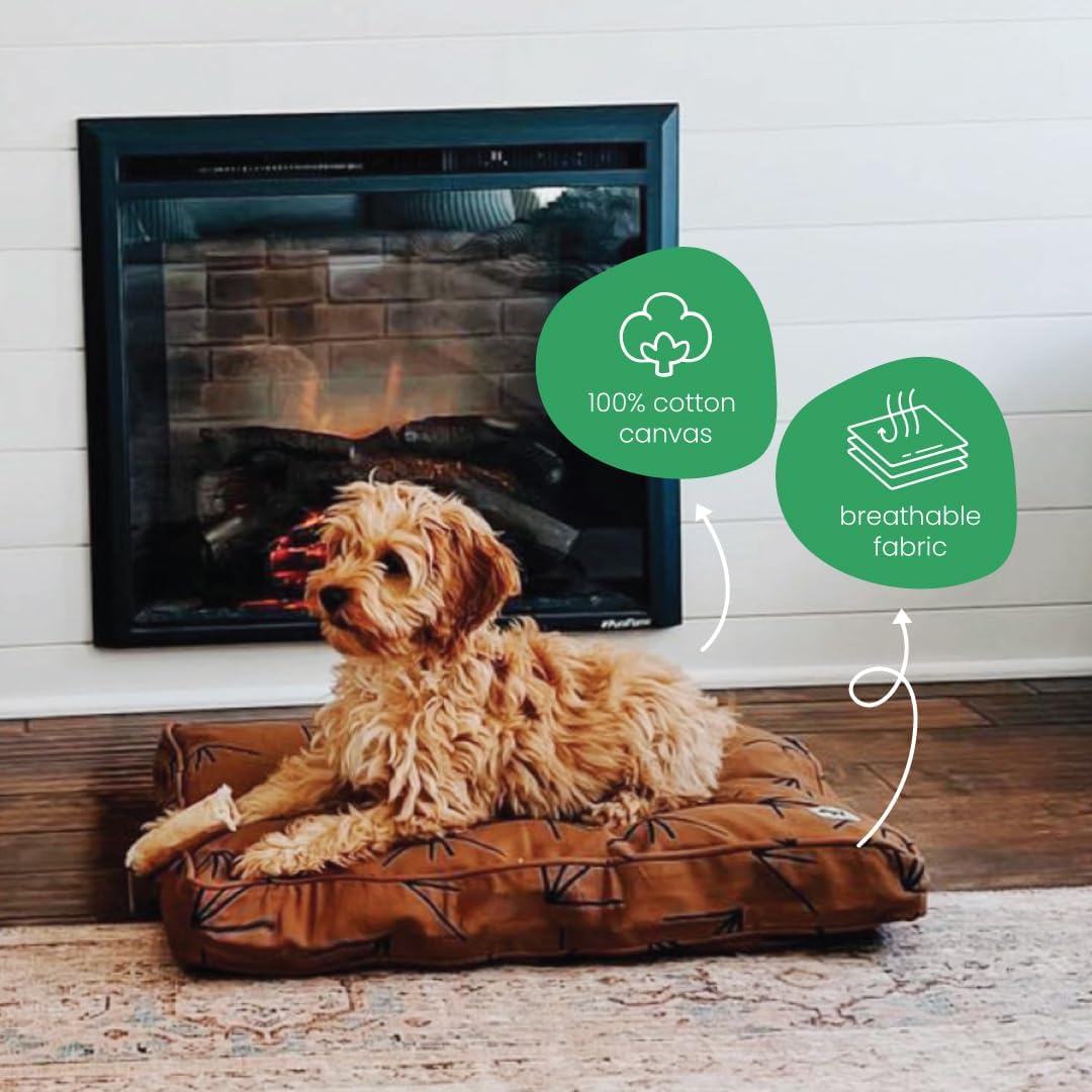 Molly Mutt Medium to Large Dog Bed Cover- Forever Young Print - Measures 27”X36”X5’’ - 100% Cotton - Durable - Breathable - Sustainable - Machine Washable Dog Bed Cover (Dd82b)