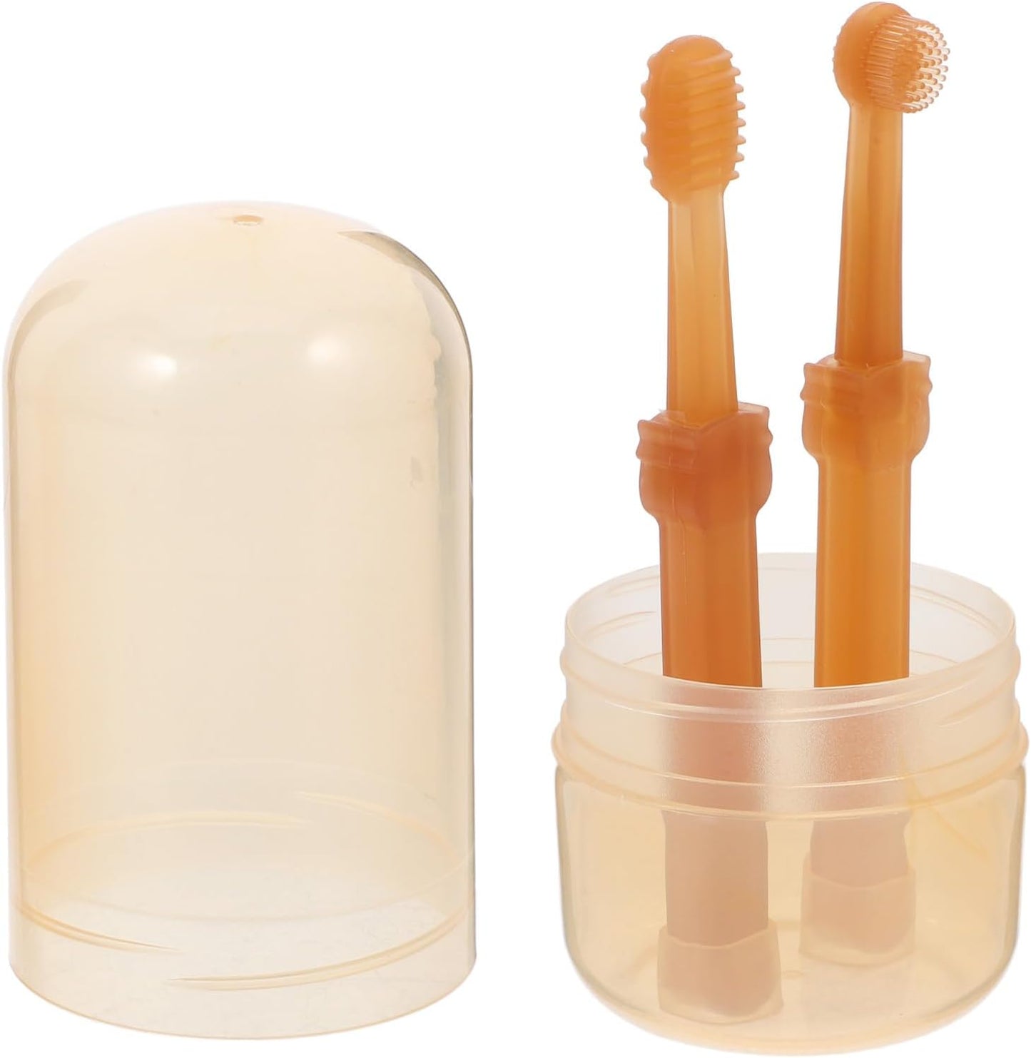 1Set Silicone Toothbrush for Cats and Dogs Double-Headed Pet Toothbrush Kit Soft Material for Gentle Cleaning for Small Dogs and Puppies Promotes Oral Health