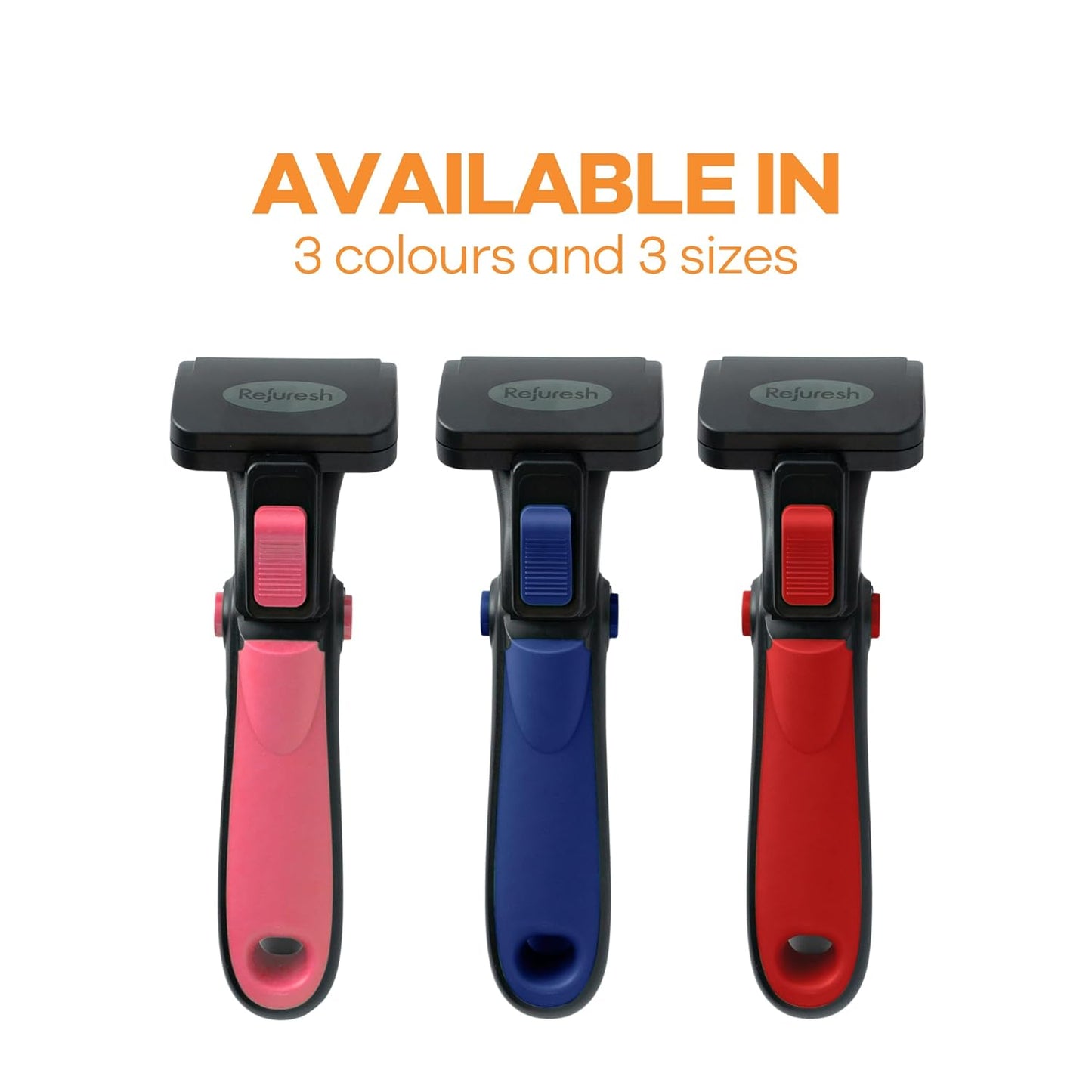 Deshedding Dog Brush for Short/Medium Hair (Medium,Red) – Gentle Deshedding Tool for Dogs & Cats – Reduces Shedding, Without damaging Topcoat. Removes Loose Fur & Dead Undercoat.