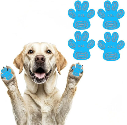 24pcs Paw Pads for Dogs Traction – Self Adhesive Paw Grips for Senior Dogs, Anti-Slip Disposable Paw Protector Pads for Hardwood Floors, Comfortable & Secure Fit (Black, XL)