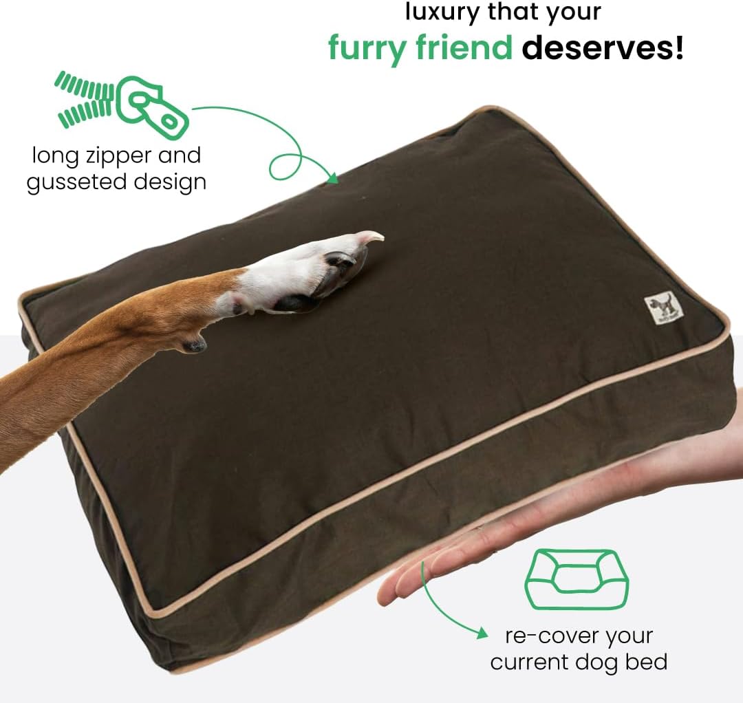 Molly Mutt Medium to Large Dog Bed Cover- Forever Young Print - Measures 27”X36”X5’’ - 100% Cotton - Durable - Breathable - Sustainable - Machine Washable Dog Bed Cover (Dd82b)