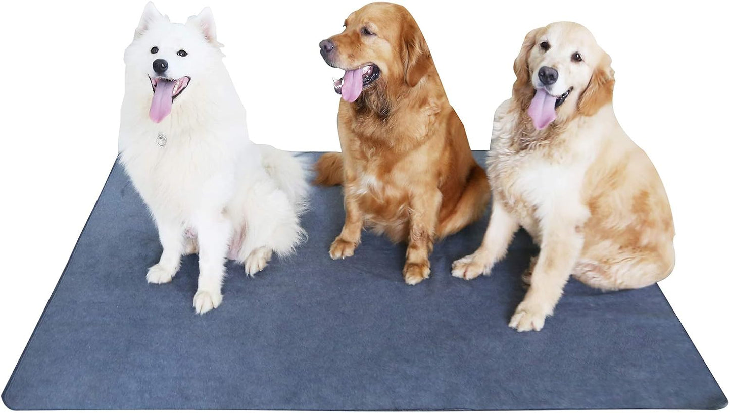 Peepeego 2Pack Pee Pads for Dogs Washable+Free Dog Comb, Waterproof Rugs 36”x48, Absorbent Dog Pads Reusable, Non Slip