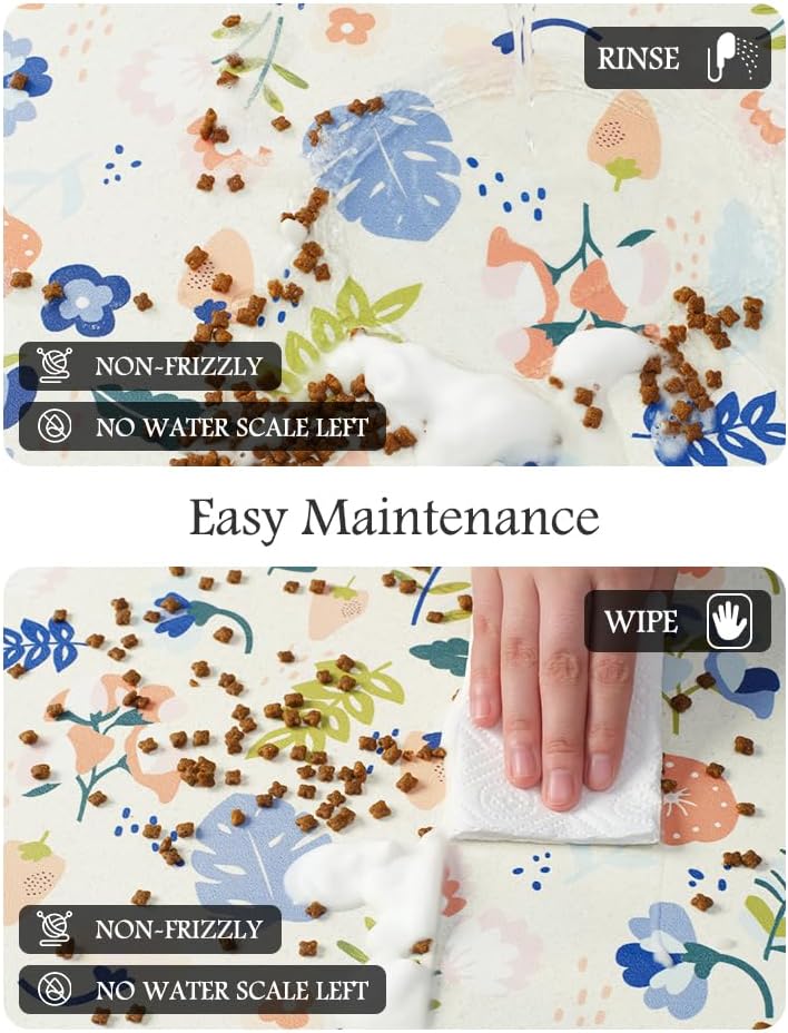 PADOOR Pet Feeding Mat-Absorbent Dog Mat for Food and Water Bowl-No Stains Easy Clean Dog Food Mat-Quick Dry Water Dispenser-Puppy Supplies Accessories