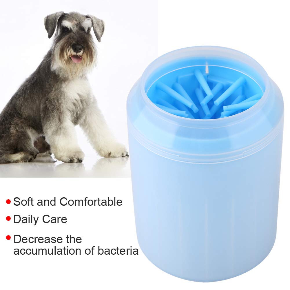 WNSC Dog Foot Cleaner, Dog Paw Cleaner Easy to Clean Portable Pet Cleaning Cup for Cleaning Paw for Pet(Blue)