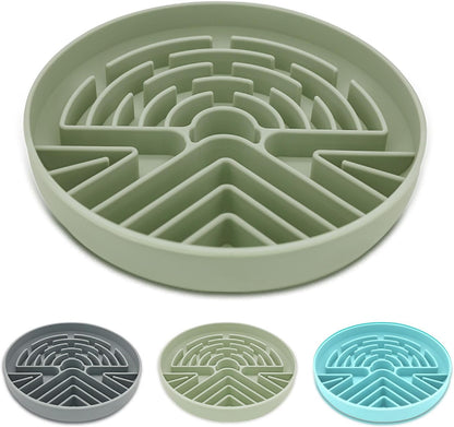 Lesipee Slow Feeder Dog Bowl for Large & Small Pets, Anti Choking Puzzle Dog Food Lick Mat with Non-Slip Base, Interactive Pet Slow Eating, Silicone Licking Mat Cat Feeding Bowl for Puppies & Cats