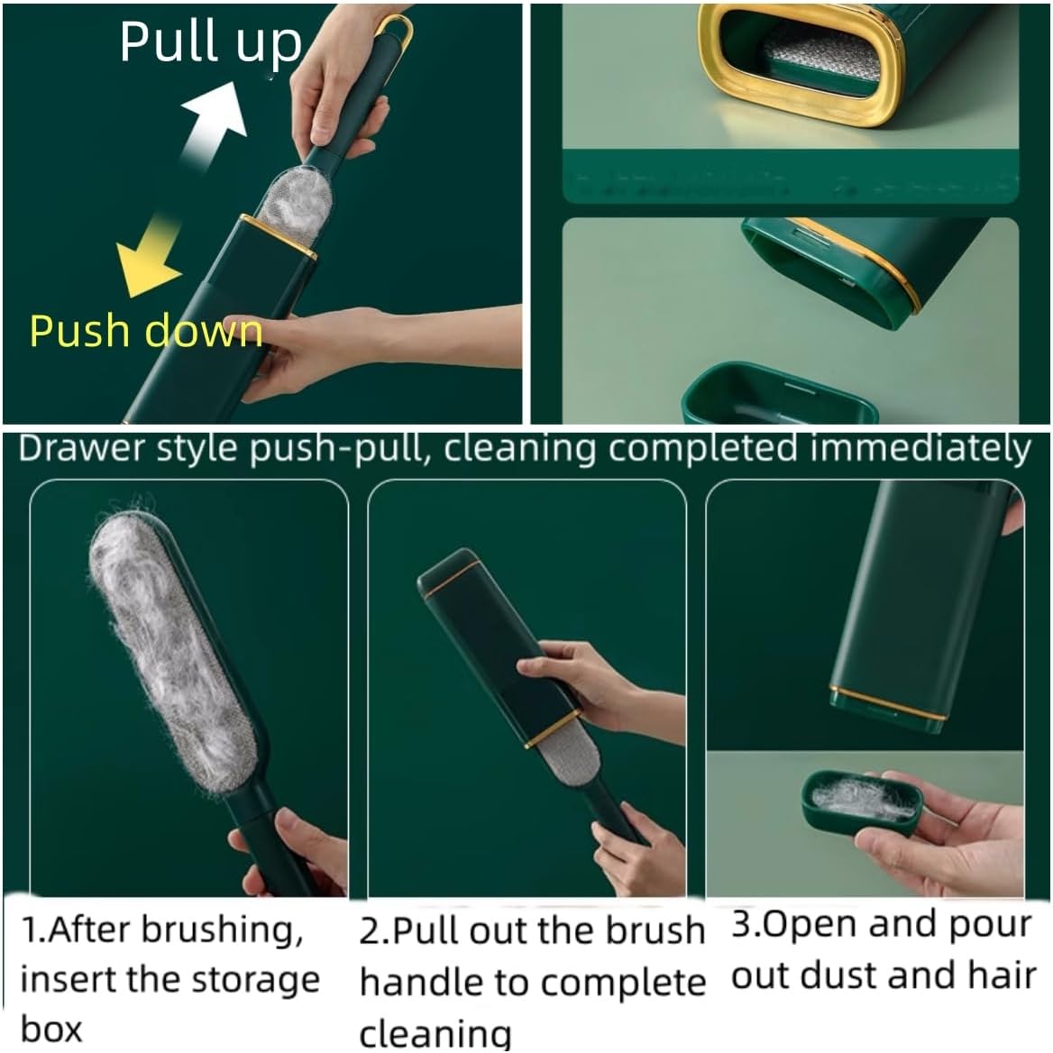 Double-Sided Self-Cleaning Lint Removers for Furniture, Clothes, Car Seats, Large Lint Remover Brush for Pet Hair, Lint, Dust, Dirt (Red)