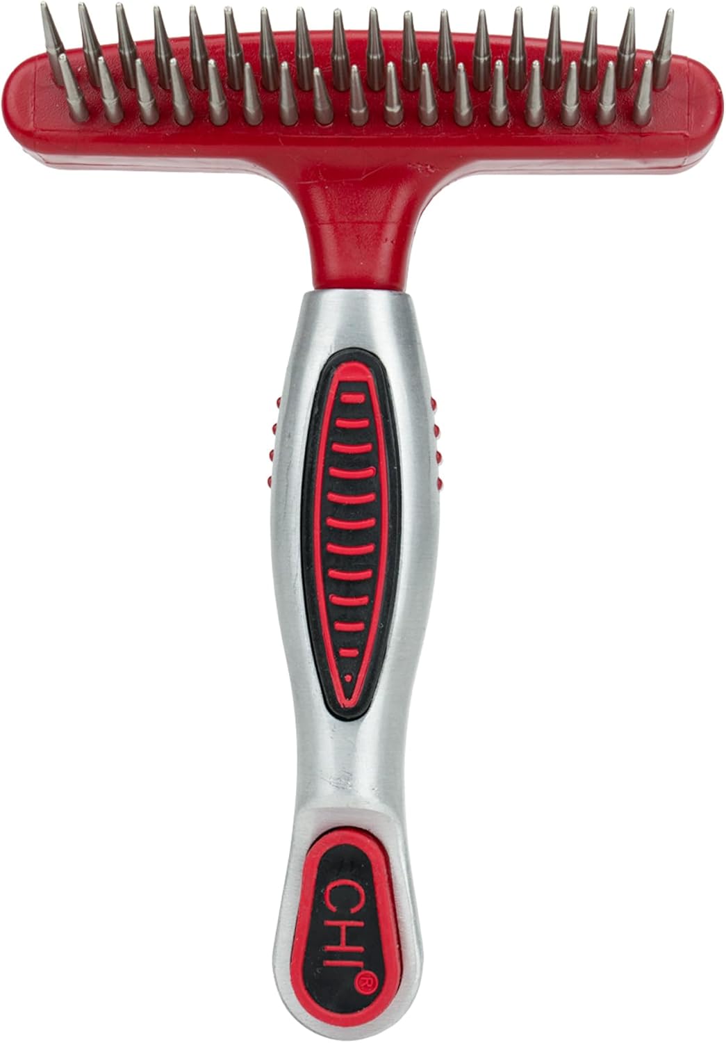 CHI for Dogs 2 in 1 Dematting and Deshedding Rake, Dual Head Dog Grooming Tool with Wide Tooth Dematting Rake and Fine Deshedding Rake, Detangler Comb for Thick Double and Long Dog Coat
