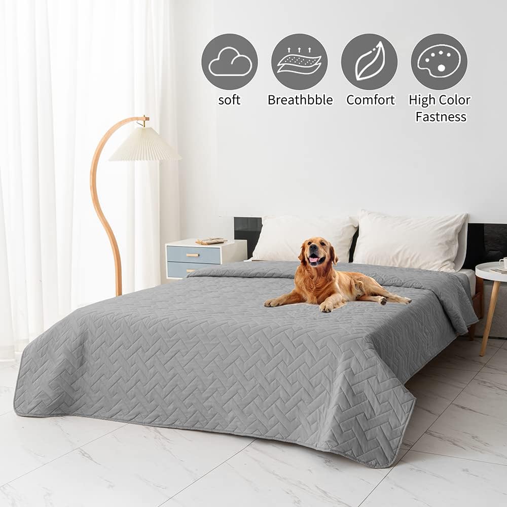 fuguitex Waterproof Dog Bed Cover Couch Cover, Anti-Slip Cat Mat Pet Pad Blanket for Sofa Chair Recliner Furniture Protrctor