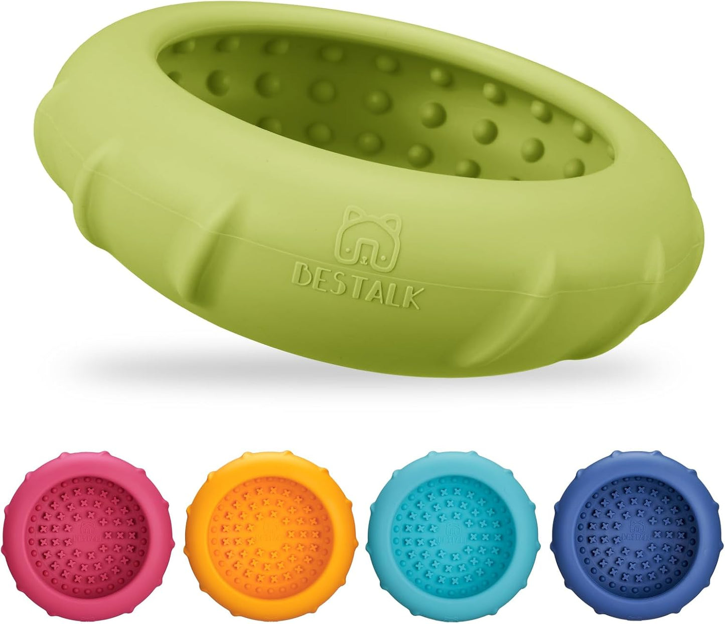 Dog Lick Bowl, Bestalk Wobbly Freeze Bowl Enrichment Feeder for Dogs, Anxiety Relief Lick Mat Puzzle Toy for Distraction, BPA Free Silicone, Dishwasher Safe(Rose,S)