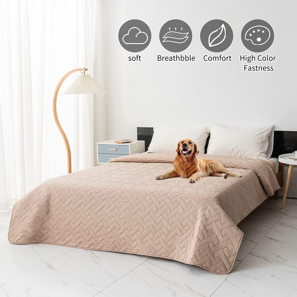 fuguitex Waterproof Dog Bed Cover Couch Cover, Anti-Slip Cat Mat Pet Pad Blanket for Sofa Chair Recliner Furniture Protrctor