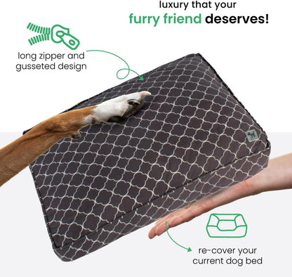 Molly Mutt Medium to Large Dog Bed Cover- Forever Young Print - Measures 27”X36”X5’’ - 100% Cotton - Durable - Breathable - Sustainable - Machine Washable Dog Bed Cover (Dd82b)