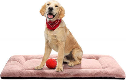 Dog Beds Crate Pad for Medium/Large Dogs Fit Metal,Ultra Soft, Washable & Anti-Slip Kennel Pad for Dogs Cozy Sleeping Mat,Gray 36inch