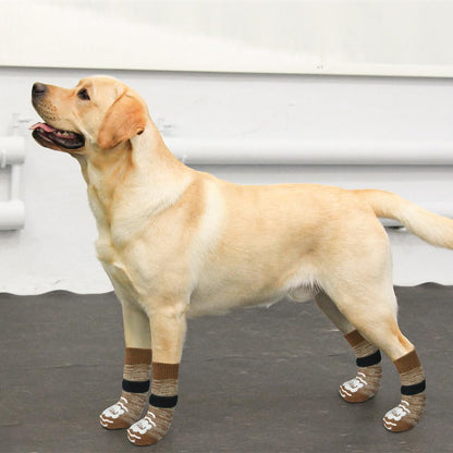 BEAUTYZOO Anti-Slip Dog Socks,Dog Shoes for Hot/Cold Pavement,Paw Protectors with Grips 3 Pairs for Puppy Small Medium Large Senior Old Dogs,Dog Socks to Prevent Licking and Hardwood Floor Protection