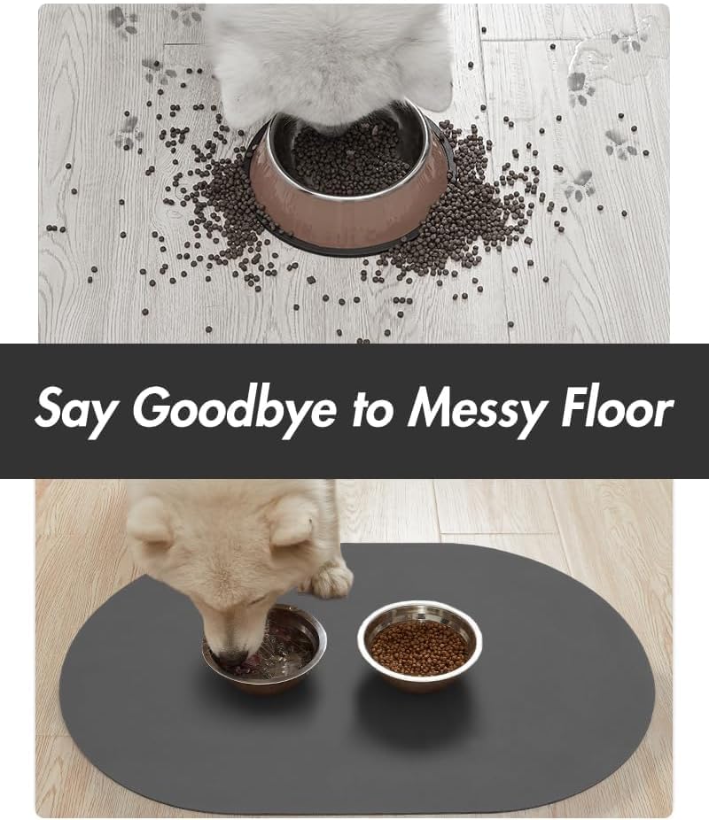 Absorbent Dog Food Mat-Cat Dog Mat for Food and Water Bowl, Quick Dry Pet Food Mat, No Stains Dog Feeding mat, Dog Accessories Pet Supplies Mat-Dog Water Bowl Mat for Messy Drinkers