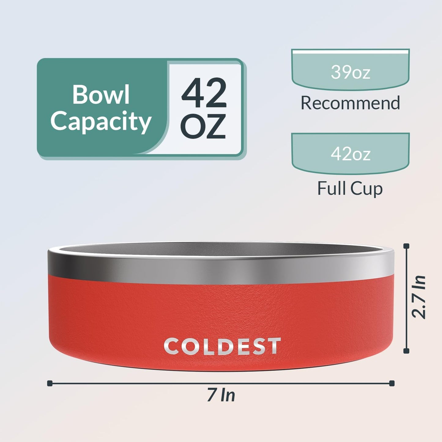 Coldest Dog Bowl - Anti Rust Metal, Non Slip, 3 Layers Insulated Stainless Steel Dog Bowls - Spill Proof & Heavy Duty - Water Bowl for Dogs, Cats & Pets, Dish Washer Safe (21 oz, Stealth Black)