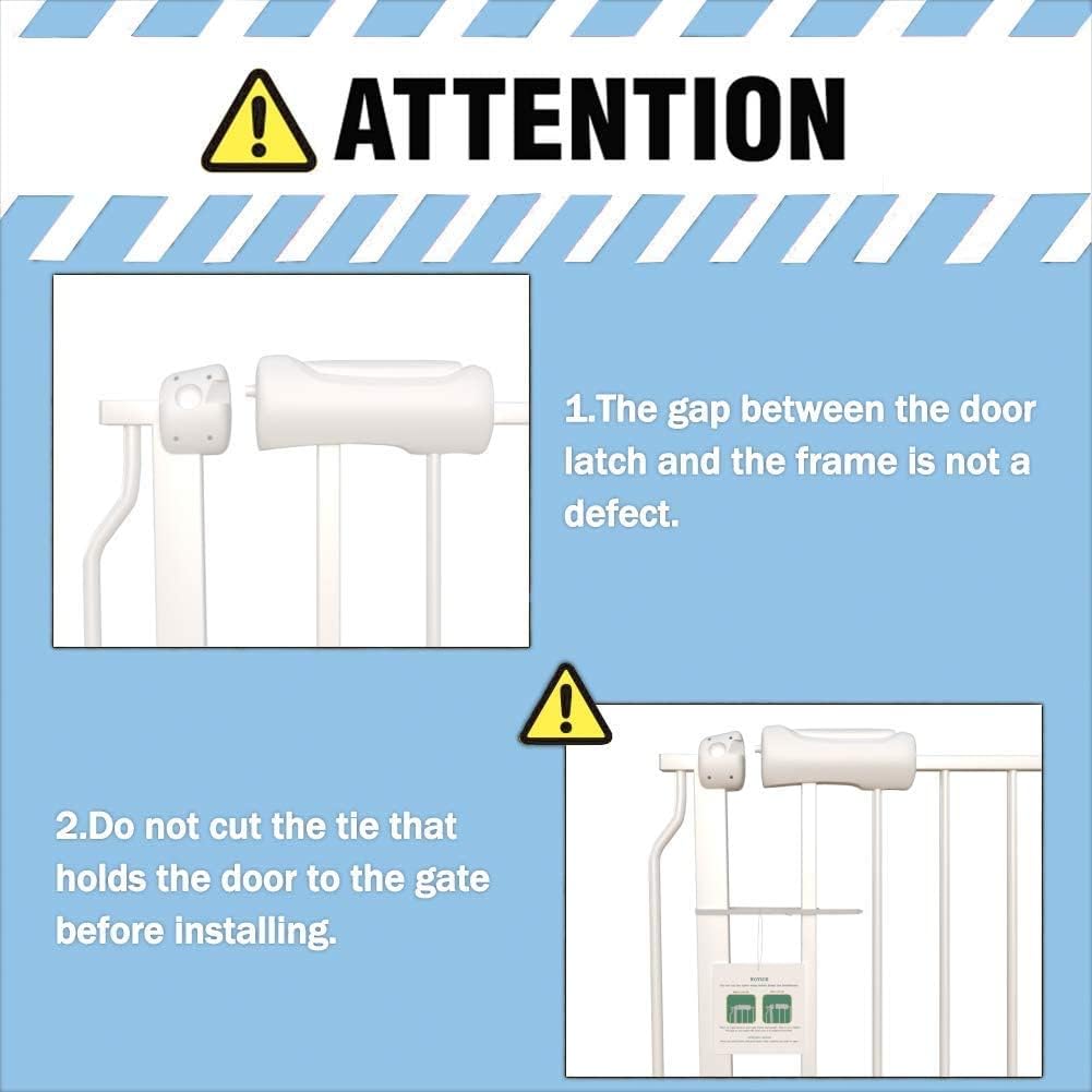 ALLAIBB Extra Wide Pressure Mount Baby Gate Auto Close Metal Child Dog Pet Safety Gates with Walk Through for Stairs,Doorways,Kitchen and Living Room (62.02-66.93"/158-170cm)