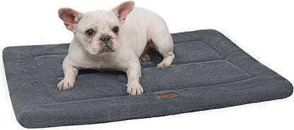 Made4Pets Dog Crate Pad Bed for Medium Large Dogs, Washable & Reversible, Anti-Slip Kennel Mat for Cozy Sleeping, Soft Fluffy Dog Bed for Indoor & Outdoor Use, 35"x23", Gray
