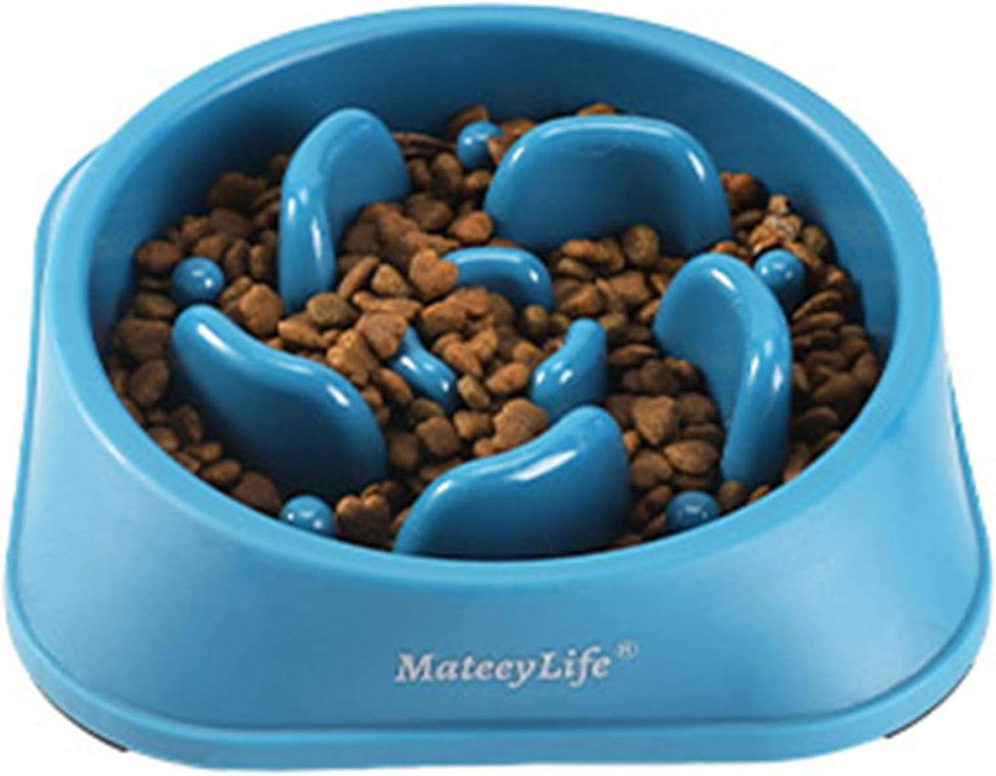 MateeyLife Slow Feeder Dog Bowls 2PCS, Anti-Choking Puzzle Dog Food Bowls, Anti-Slip Interactive Feeding Slow Down Eating, Bloat Stop Maze Dishes for Medium Breeds Pink&Purple