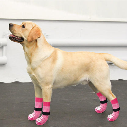 BEAUTYZOO Anti-Slip Dog Socks,Dog Shoes for Hot/Cold Pavement,Paw Protectors with Grips 3 Pairs for Puppy Small Medium Large Senior Old Dogs,Dog Socks to Prevent Licking and Hardwood Floor Protection